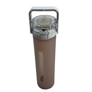 TAKEYA Glass Water Bottle Silicone Sleeve Flip Top Handle 16 oz B92